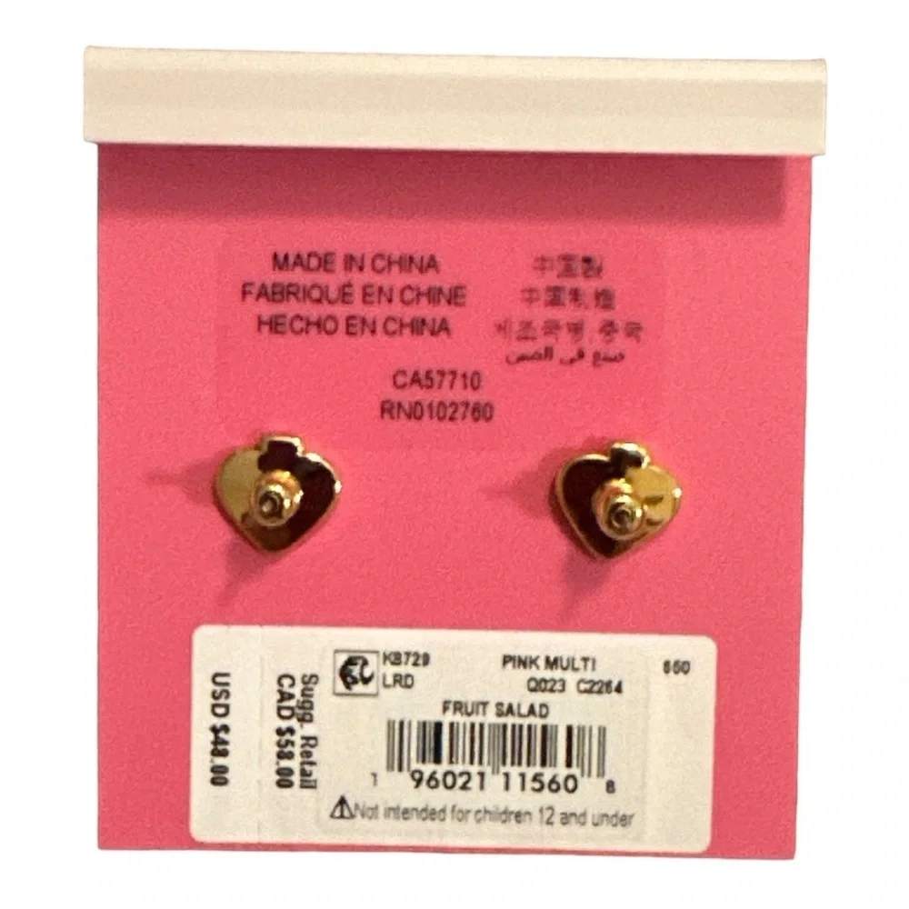 Kate Spade Fruit Salad Pave Grapefruit Studs Earrings